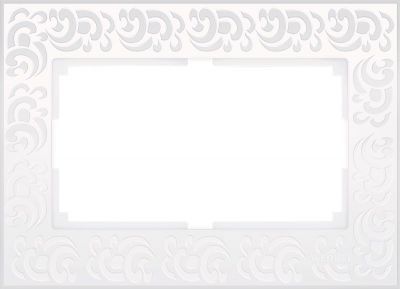 Рамка для розеток для двойной розетки Werkel W0082301 белый (WL05-Frame-01-DBL-white)