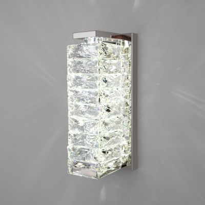Настенный светильник с хрусталем Eurosvet 40259 LED хром/ прозрачный хрусталь Strotskis