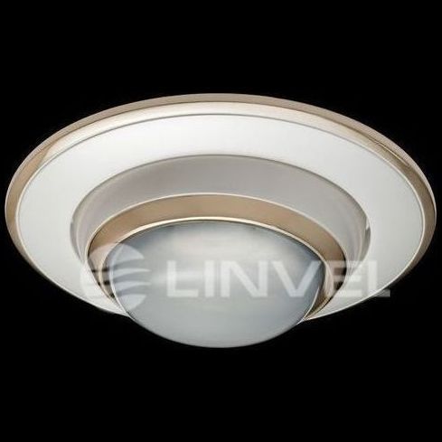Светильник встраиваемый Linvel 301 PS/G R-39 E14 круглый жем.сереб/зол