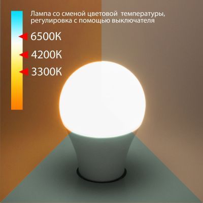 Светодиодная лампа с изменяемой цветовой температурой А60 13W 3300/4200/6500K E27 Elektrostandard BLE2745