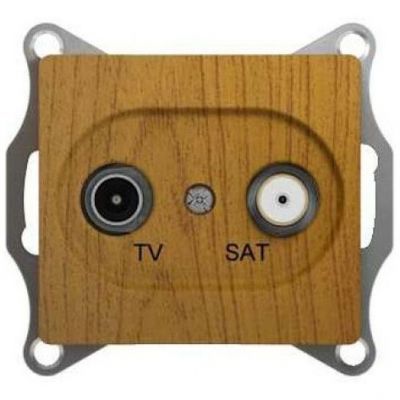Розетка оконечная SE Glossa Дерево Дуб TV-SAT 1DB GSL000597
