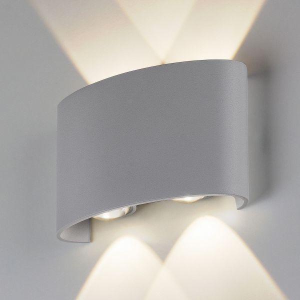 Уличный светильник Elektrostandard 1555 TECHNO LED TWINKY DOUBLE серый