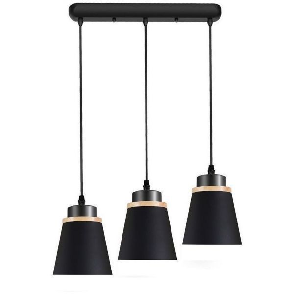Подвесной светильник ЭкономСвет 30136/3L BK BK+WD