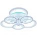 Потолочный светодиодный светильник 8002/3+3 WHT 144W+8W RGB Profit Light