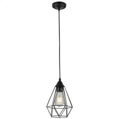 Светильник потолочный Linvel LV 9398/1 Бихам Черный Е27 60W D170 H800мм