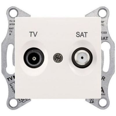 Розетка TV/SAT проходная Schneider Electric Sedna Бежевый 4dB