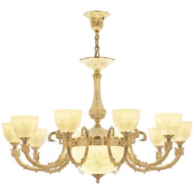 Люстра бронзовая 71109P/10/300 GW P1 U Pair Bohemia Ivele Crystal