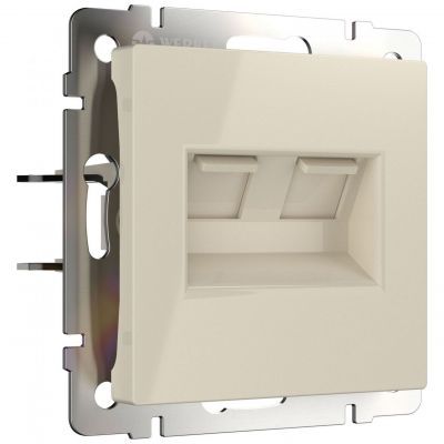 Розетка компьютерная Werkel RJ-45 + ТФ RJ-11 W1182103 слоновая кость (WL03-RJ11-45-ivory)