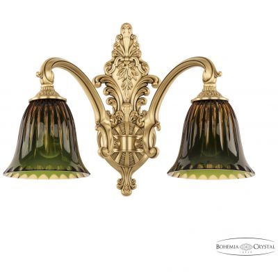 Бра бронзовые 7209B15/2/175 FP P2 D Amber-Green/H-1k Bohemia Ivele Crystal