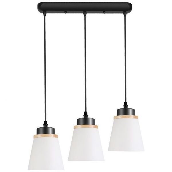 Подвесной светильник ЭкономСвет 30136/3L BK WT+WD