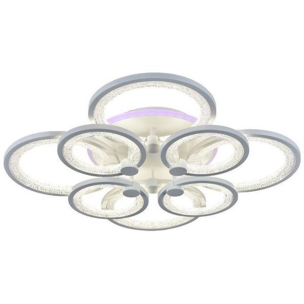 Потолочный светодиодный светильник 8002/4+4 WHT 192W+8W RGB Profit Light