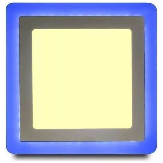 Встраиваемый  светодиодный светильник 18W 3000K с синим контуром Smartbuy SBLSq-DLB-18-3K-B