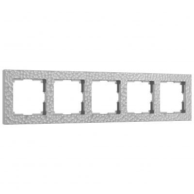 Рамка на 5 постов (серебряный) Werkel W0052406