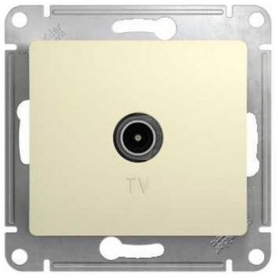 Розетка одиночная 1DB SE Glossa Беж TV GSL000291