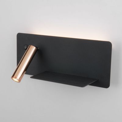 Настенный светодиодный светильник Elektrostandard Fant R LED чёрный/золото (MRL LED 1113)