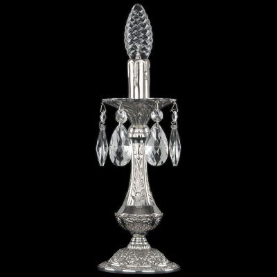 Настольная лампа бронзовая 72100L/1-26 Ni Bohemia Ivele Crystal