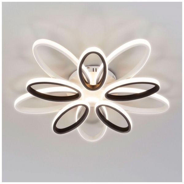 Светодиодный потолочный светильник Eurosvet 90137/10 белый/чёрный