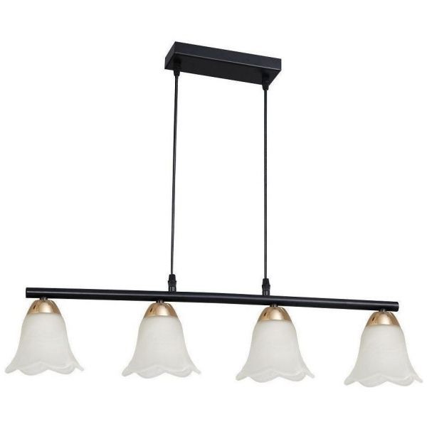 Подвесной светильник ЭкономСвет 30137/4BK+GD WT