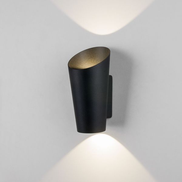 Уличный настенный светодиодный светильник Tronc IP54 Elektrostandard 1539 TECHNO LED черный
