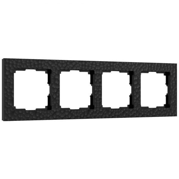 Рамка на 4 поста (черный) Werkel W0042408