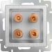 Розетка акустическая Werkel W1185009 серебро рифленый (WL09-AUDIOx4)
