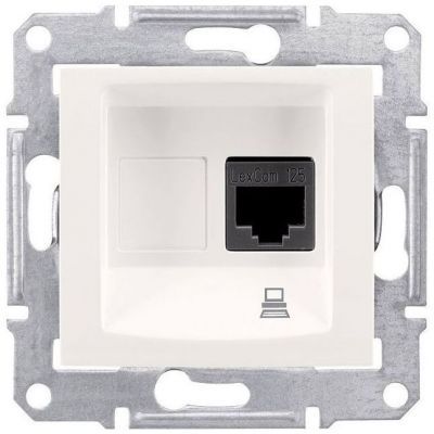 Розетка компьютерная 1-ая Schneider Electric Sedna Бежевый RJ45 кат. 5e STP