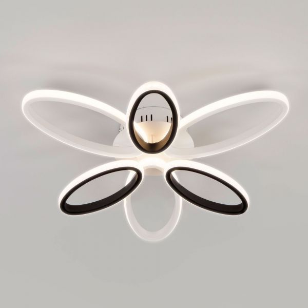 Светодиодный потолочный светильник Eurosvet 90137/6 белый/чёрный