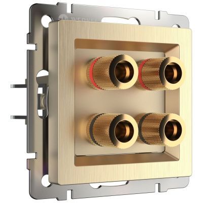 Розетка акустическая Werkel W1185010 шампань рифленый (WL10-AUDIOx4)
