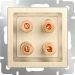 Розетка акустическая Werkel W1185010 шампань рифленый (WL10-AUDIOx4)
