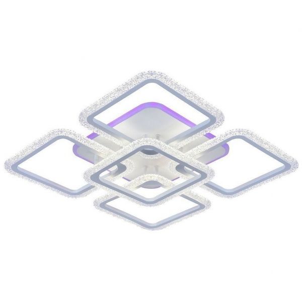 Потолочный светодиодный светильник 8015/4+1 WHT 140W+12W RGB Profit Light