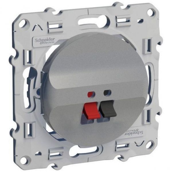 Аудиорозетка Schneider Electric Odace алюминий