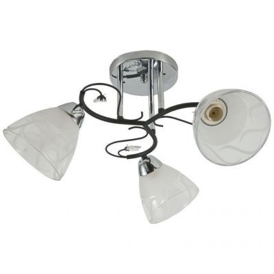 Люстра 12261/3CR+BK WT+CL ЭкономСвет