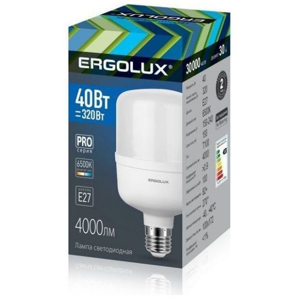 Светодиодная лампа Ergolux LED-HW-40W-E27-6K PRO