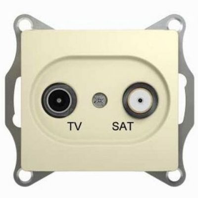 Розетка оконечная SE Glossa Беж TV-SAT 1DB GSL000297