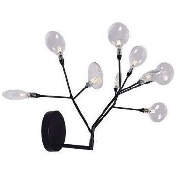 Бра Crystal Lux EVITA AP9 BLACK/TRANSPARENT