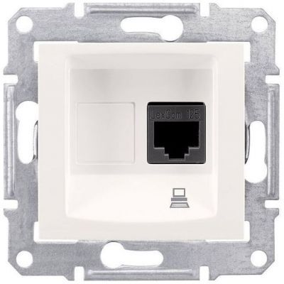 Розетка компьютерная 1-ая Schneider Electric Sedna Бежевый RJ45 кат. 6 UTP