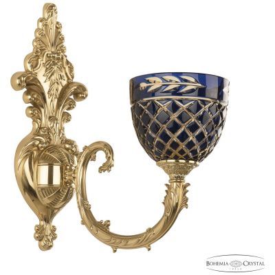 Бра бронзовые 7109B15/1/210 G P1 U Amber-Blue/H-1J Bohemia Ivele Crystal