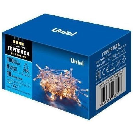 Гирлянда для помещений Uniel ULD-S1000-100/DTA WARM WHITE IP20