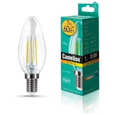 Светодиодная лампа Camelion LED7-C35-FL/830/E14