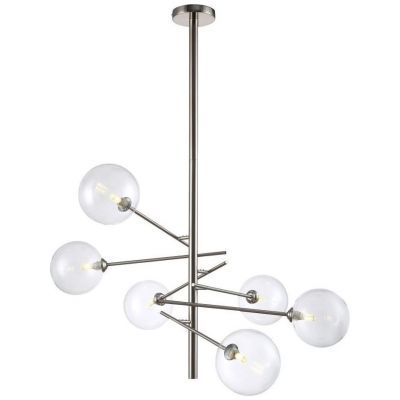 Подвесная люстра Crystal Lux MARCOS SP6 NICKEL Marcos