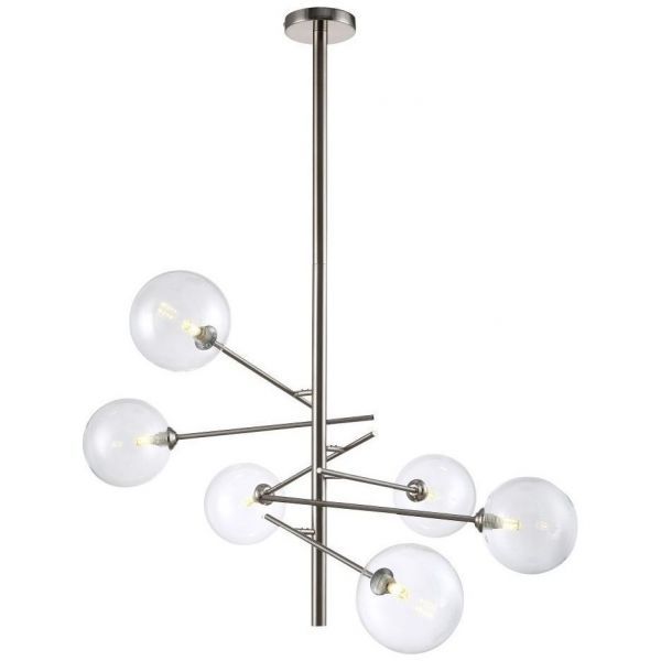 Подвесная люстра Crystal Lux MARCOS SP6 NICKEL Marcos