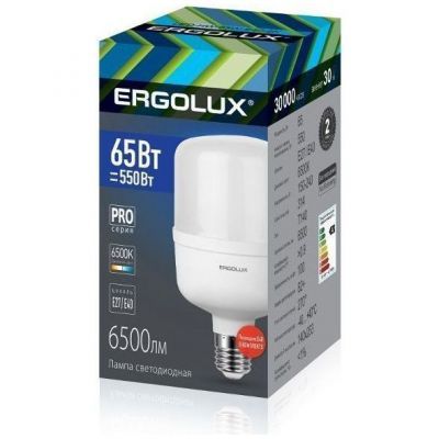 Светодиодная лампа Ergolux LED-HW-65W-E40-6K PRO