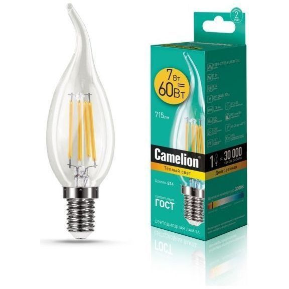 Светодиодная лампа Camelion LED7-CW35-FL/830/E14