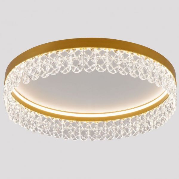 Светильник потолочный Linvel MS 1128 112W Золото 3000-6000К диммируемый с ПДУ 7056Lm D500 H110