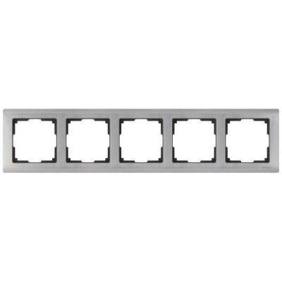 Рамка для розеток на 5 постов Werkel W0051602 глянцевый никель (WL02-Frame-05)