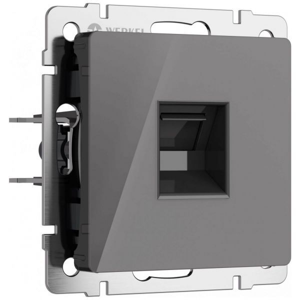 Розетка Ethernet RJ-45 (графит акрил) W1181044 Werkel