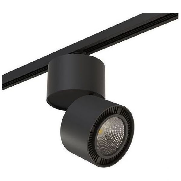 Трековый однофазный светодиодный светильник A1T214857 черный 4000K 40W Forte Muro Lightstar