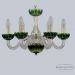 Хрустальная люстра 1308/6/165 G Cl/Clear-Green/H-1K Bohemia Ivele Crystal