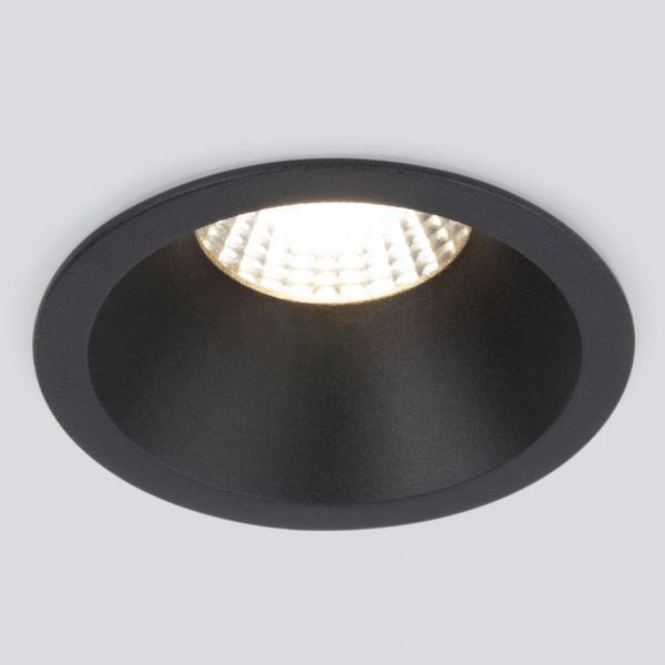 Встраиваемый светодиодный светильник Elektrostandard 15266/LED 7W 3000K BK черный