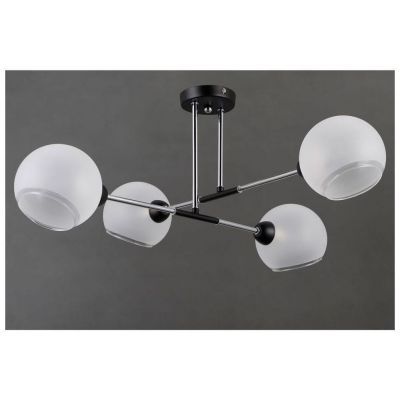 Светильник потолочный Linvel LV 9364/4 Тойма Чёрный/хром Е14 40W D640 H300мм